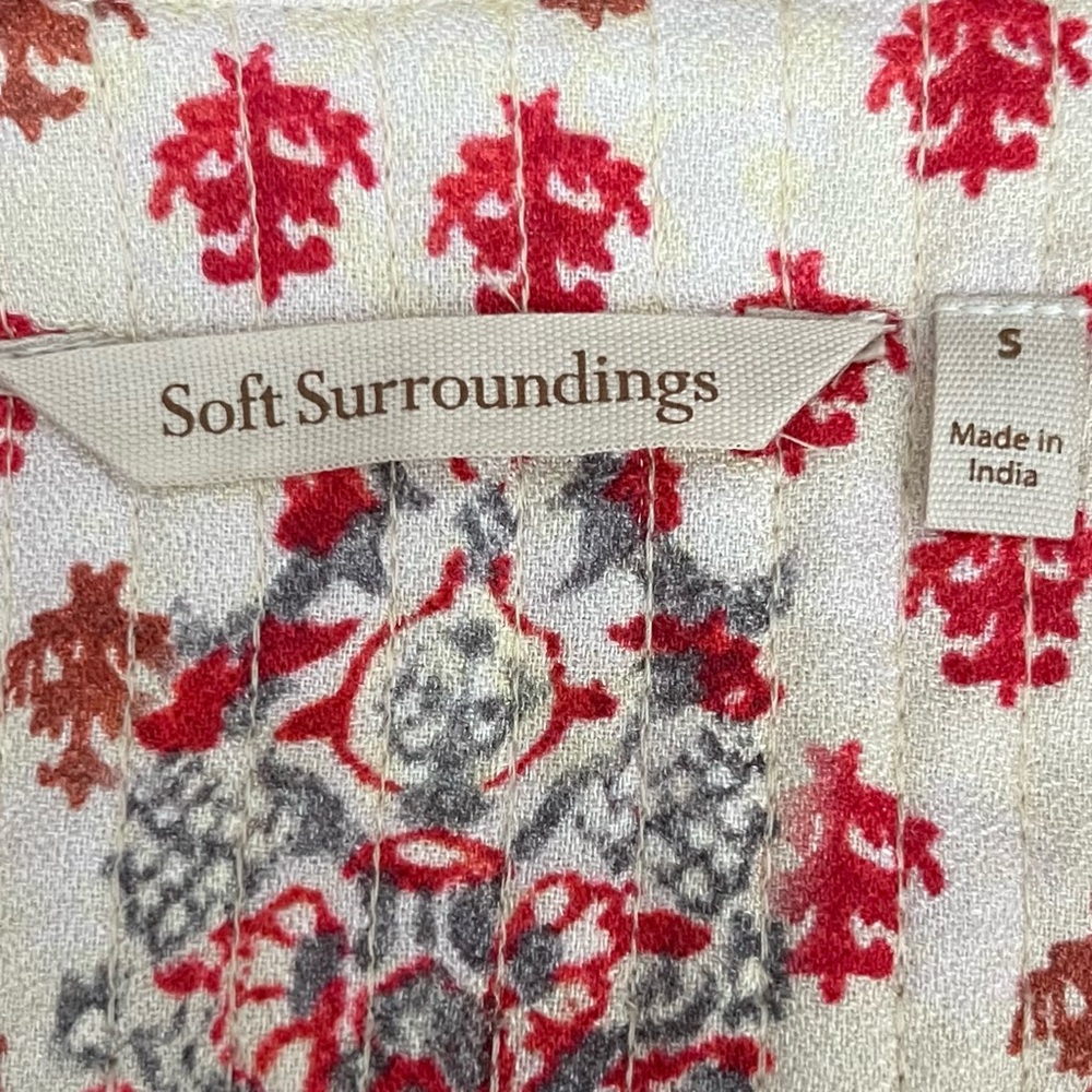Soft Surroundings Women's La Sultana Embroidered Quilted Jacket Size S Boho - Picture 8 of 9